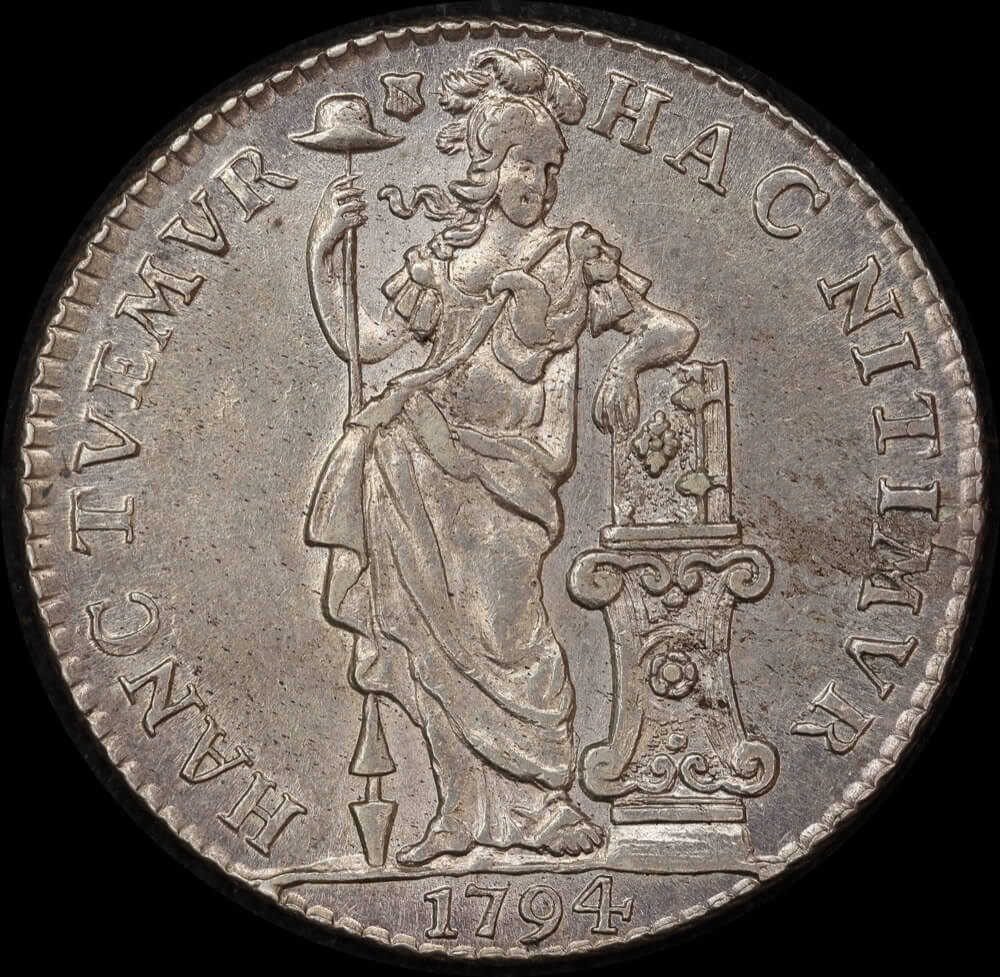 Netherlands (Utrecht) Silver Guilder 1794 Delm# 1182 about Unc product image