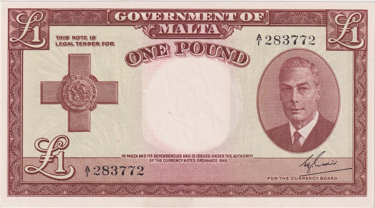 Malta 1949 One Pound P# 22 Uncirculated product image