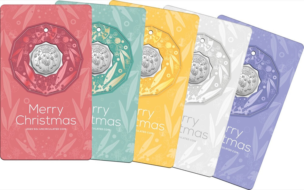 2020 50 Cent Unc 5 Coin Set 12 Days of Christmas product image