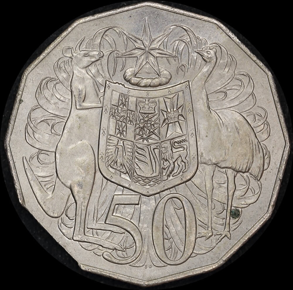 1979 Fifty Cent Clipped Planchet Error coin Uncirculated product image