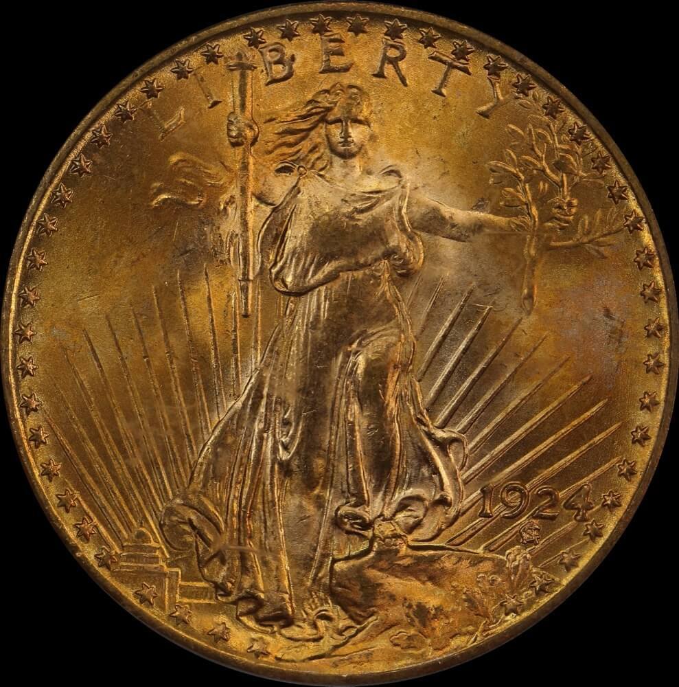 United States 1924 Gold 20 Dollar Double Eagle PCGS MS66 product image