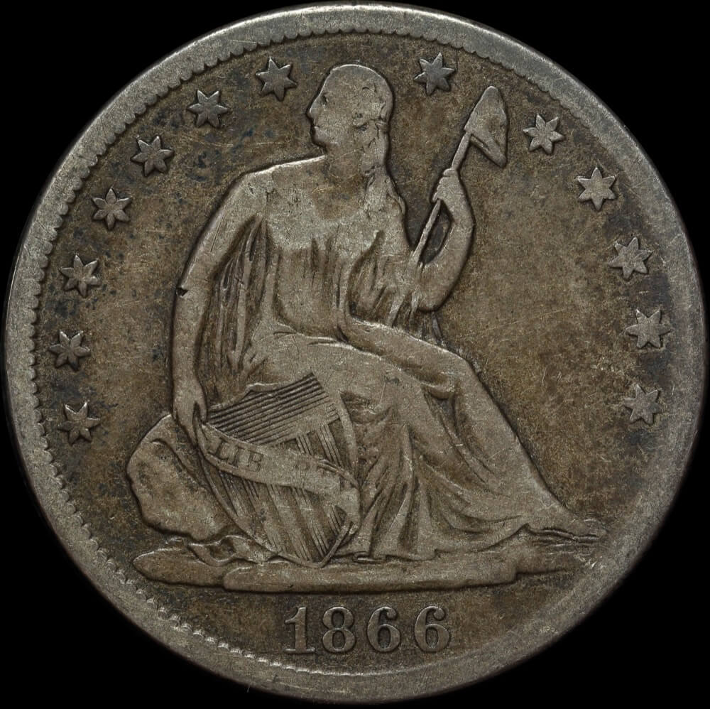 United States 1866-S Silver Half Dollar KM# 99 about VF product image