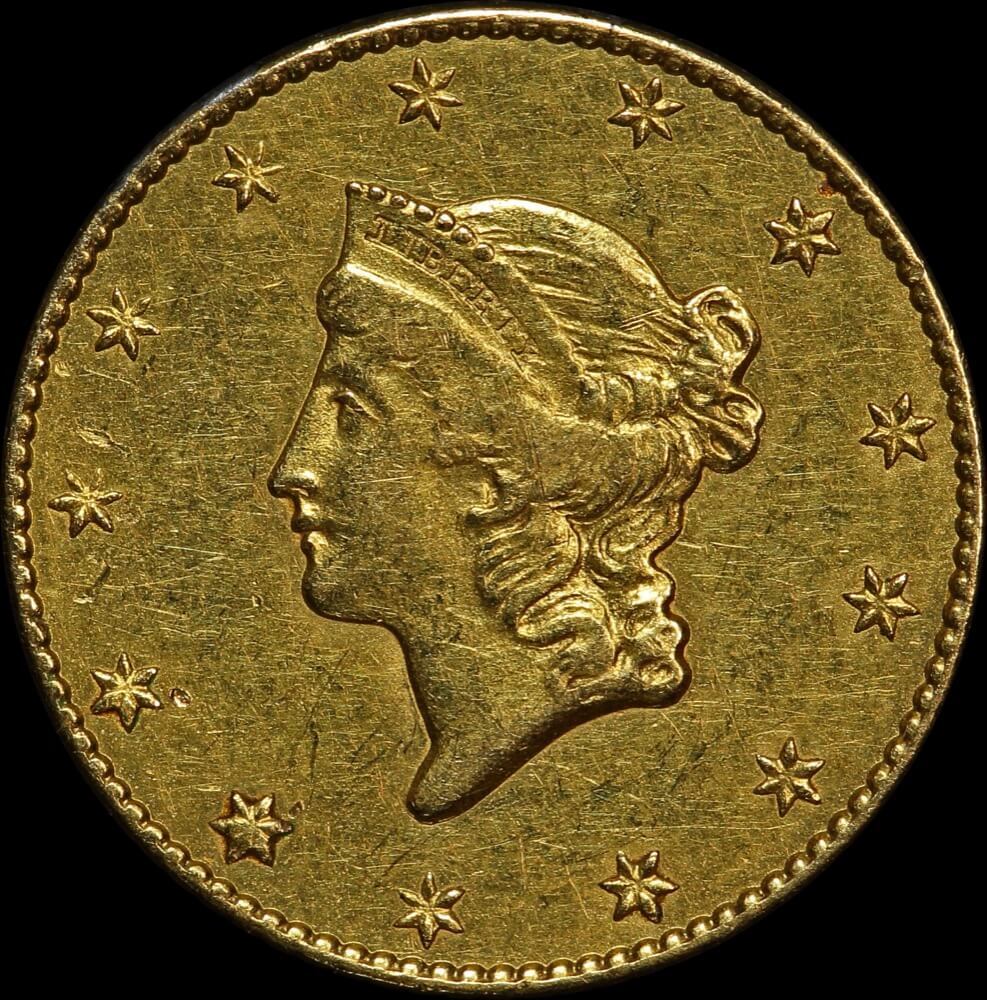 United States 1849 Gold Dollar KM# 73 Extremely Fine product image