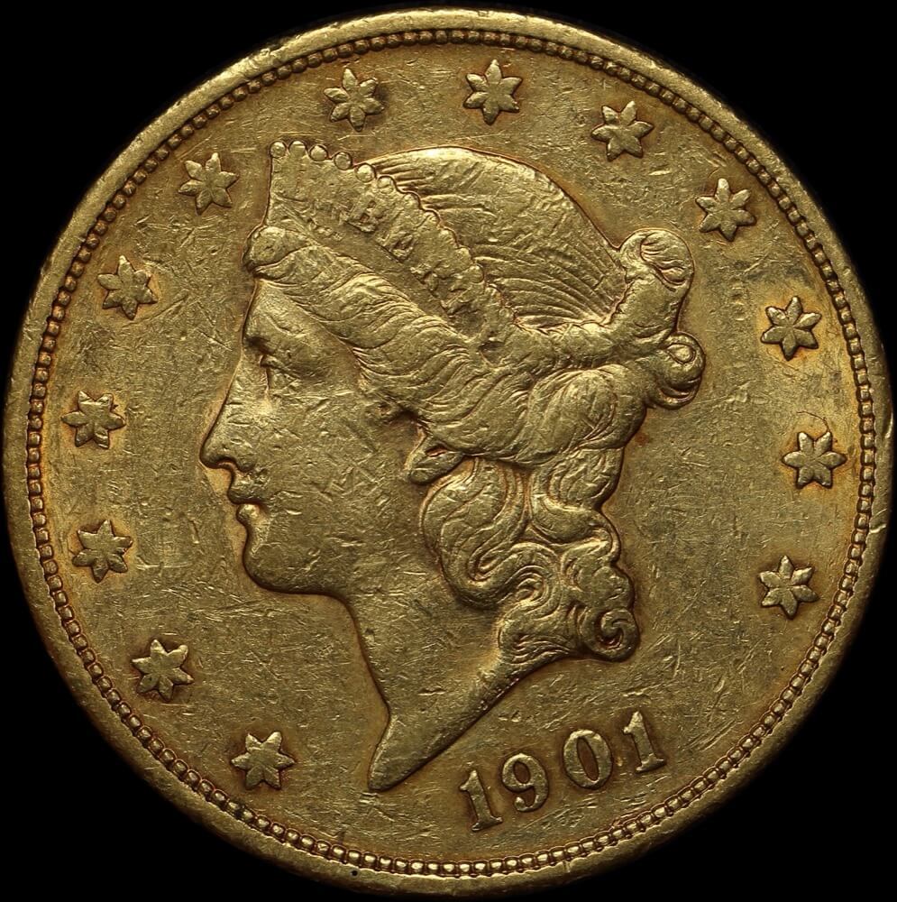 United States 1901-S Gold 20 Dollar Double Eagle about EF product image