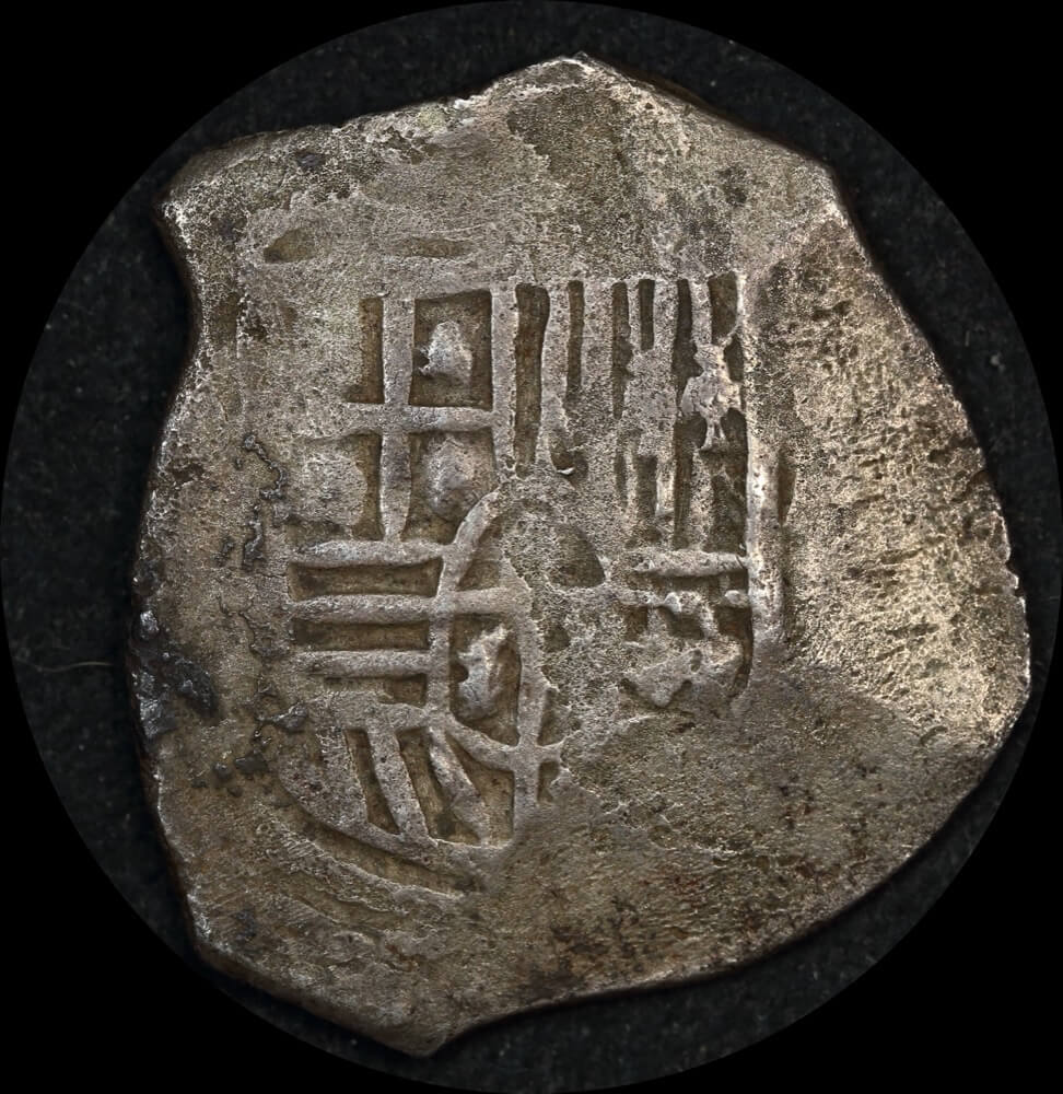 Mexico ca 1652 Silver 4 Reales ex Gilt Dragon Shipwreck Fine product image