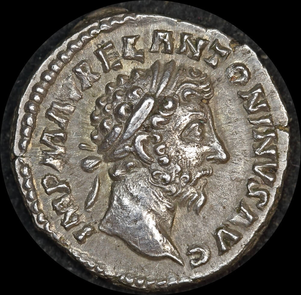 Ancient Rome (Imperial) 161 ~ 180AD Marcus Aurelius Silver Denarius Providentia RIC 51 good VF product image