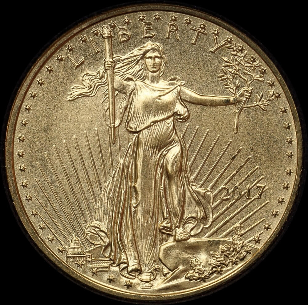 USA 2017 Gold 5 Dollars 1/10oz Liberty Uncirculated product image