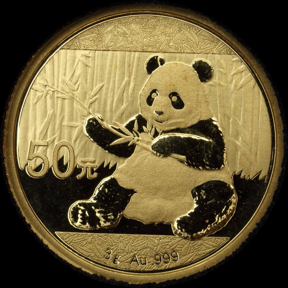 China 2017 Gold 50 Yuan 1/10oz Panda Uncirculated product image