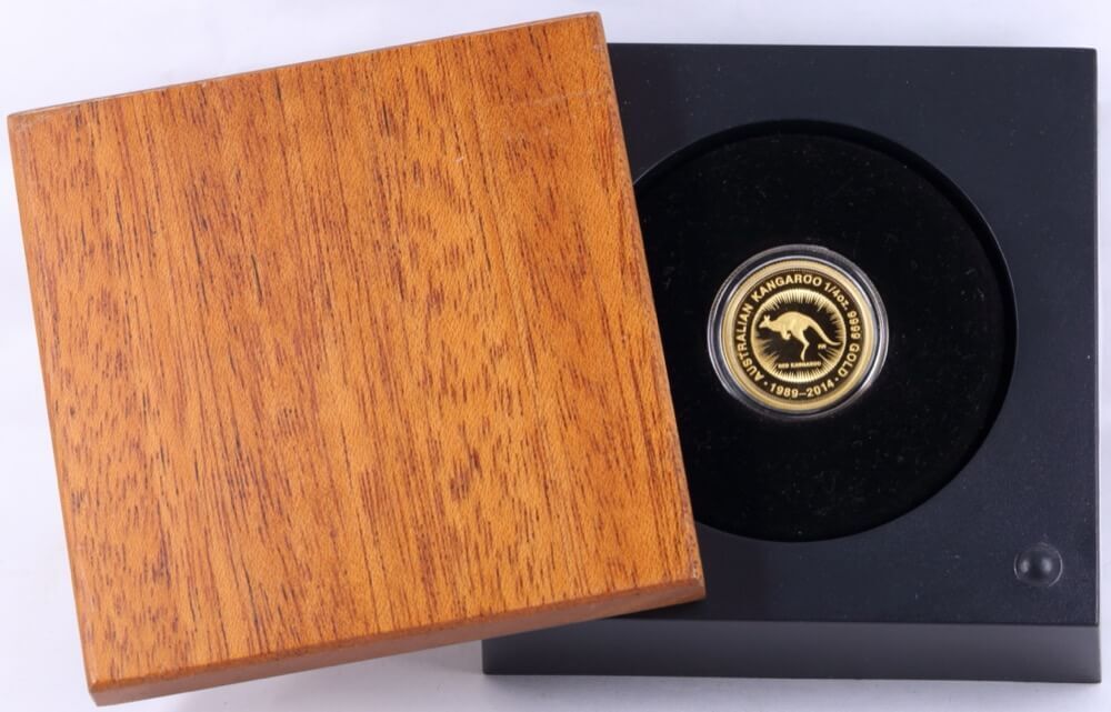 2014 Gold 1/4 ozt Proof Coin 25th Anniversary of Kangaroo Nugget product image