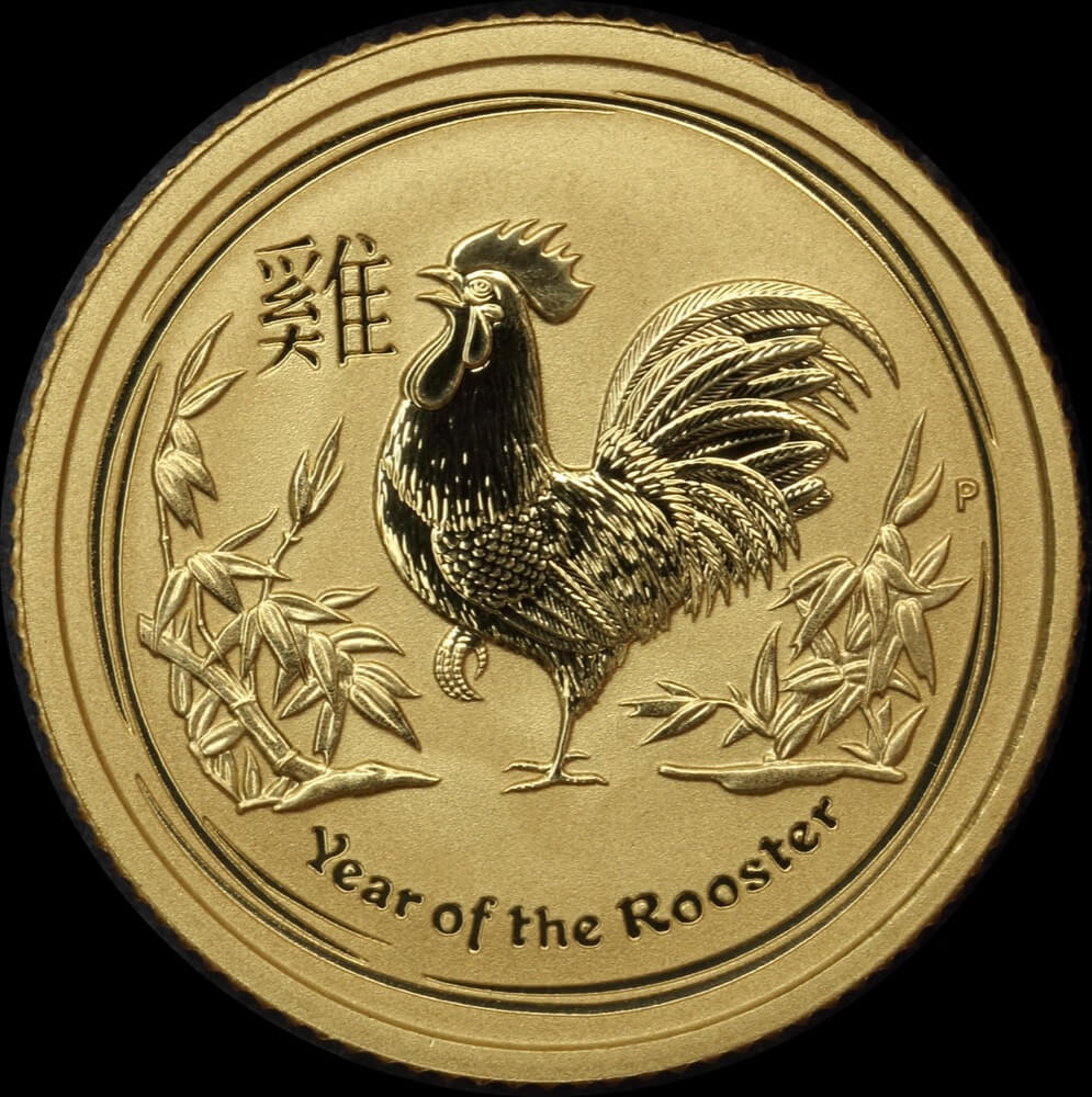 2017 Gold Lunar 1/10 oz Specimen Coin Series II Rooster product image