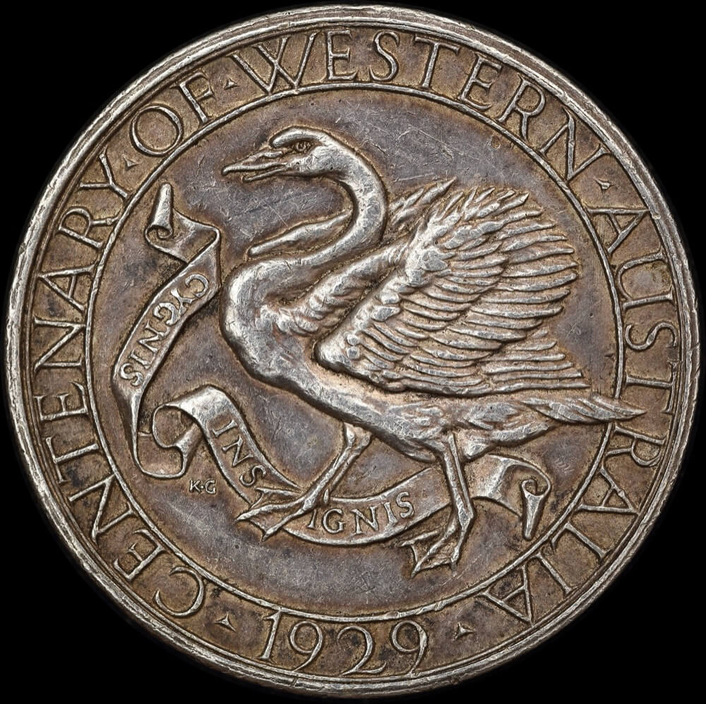 Silver Western Australia Centenary Medallion 1929 Carlisle# 1929/2 Extremely Fine product image