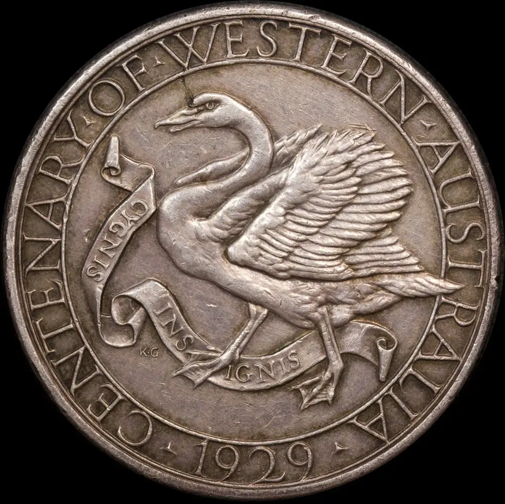 Silver Western Australia Centenary Medallion 1929 Carlisle# 1929/2 Extremely Fine product image