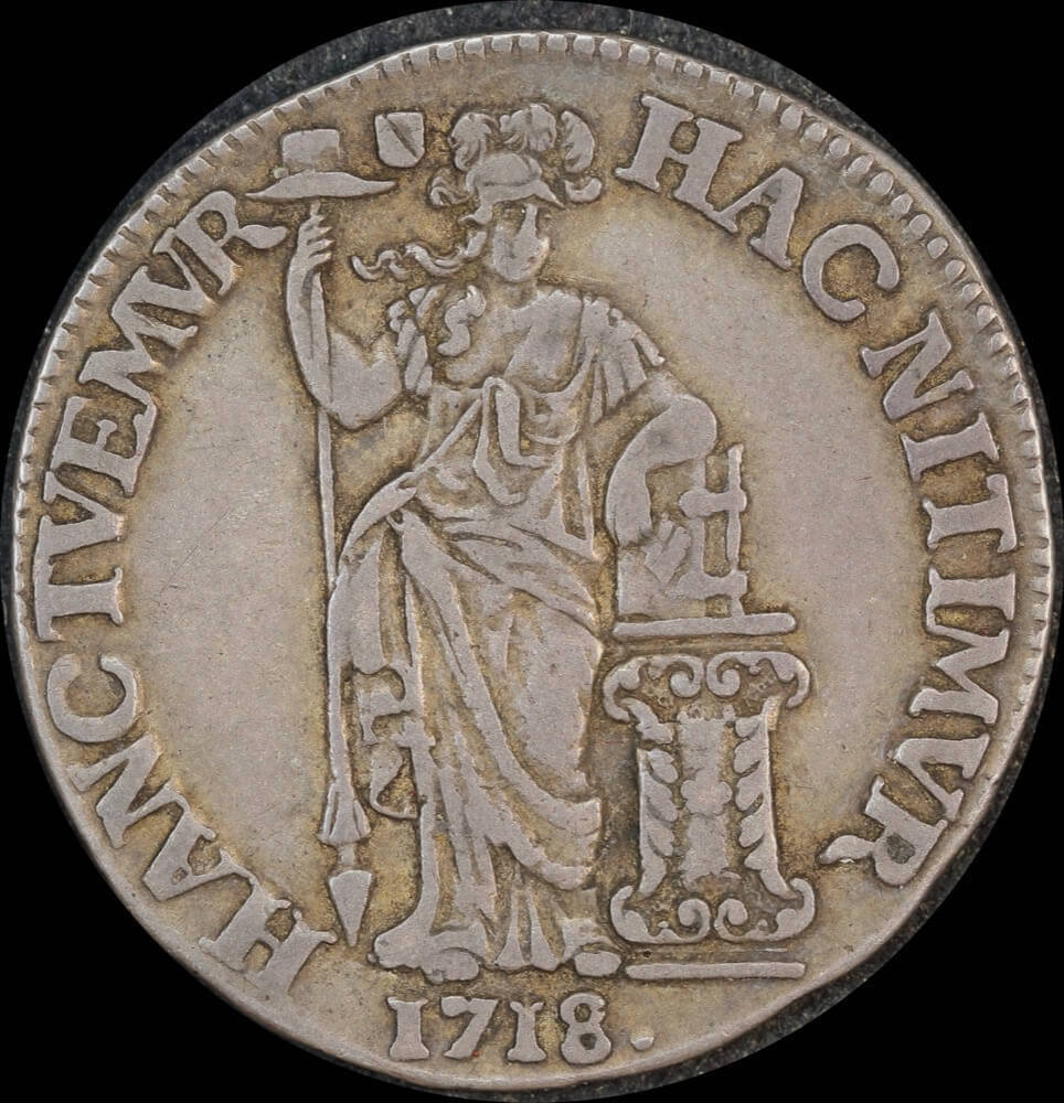 Netherlands (Utrecht) 1718 Silver Guilder KM#102.2 Very Fine product image