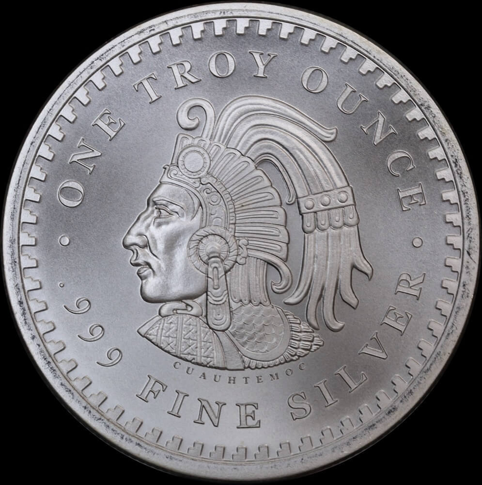 Silver 1oz Round 99.9% Aztec Calendar product image
