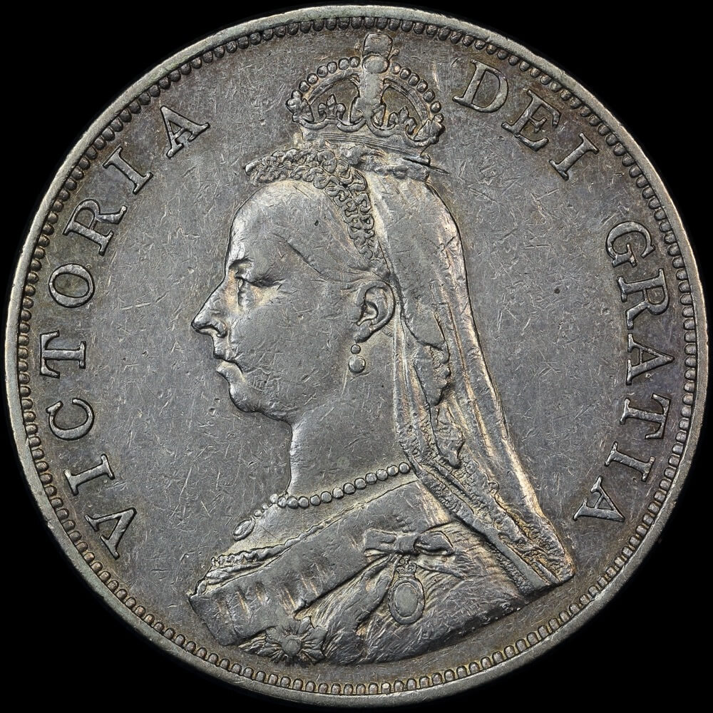 1887 Silver Double Florin Victoria S#3923 about EF product image