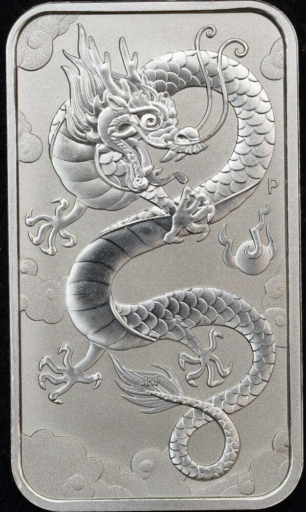 2019 Silver 1oz Rectangular Bullion Coin - Lunar Dragon product image