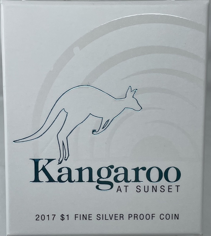 2017 Silver One Dollar Proof Coin Kangaroo at Sunset product image