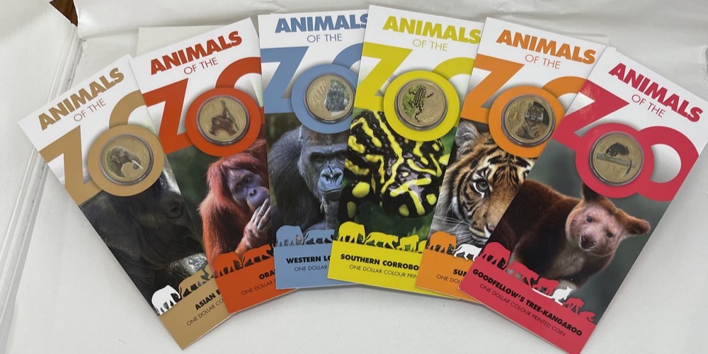 2012 Carded One Dollar Coin Set Animals of the Zoo product image