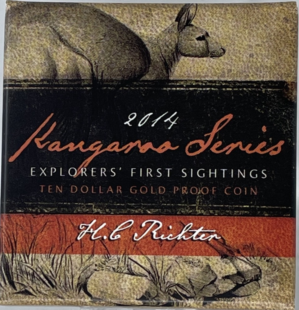2014 Gold 10 Dollar Proof Coin Kangaroo Series - Explorers Richter product image
