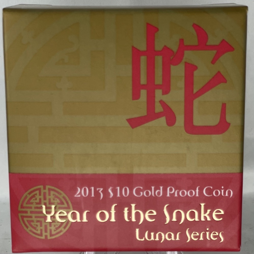 2013 Gold 10 Dollar Proof Coin Lunar - Year of the Snake product image