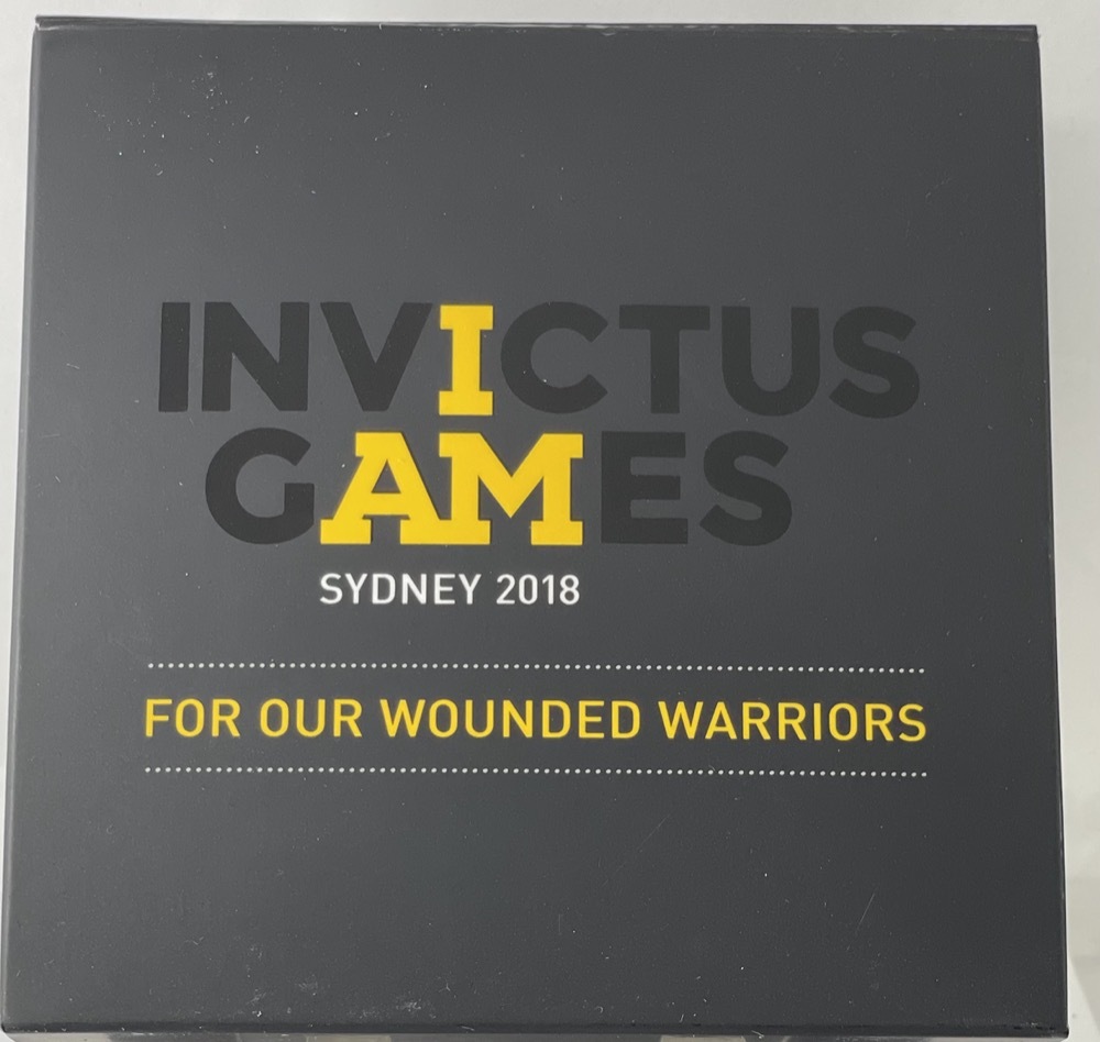 2018 Silver 5 Dollar Gold Plated Proof Coin Invictus Games product image