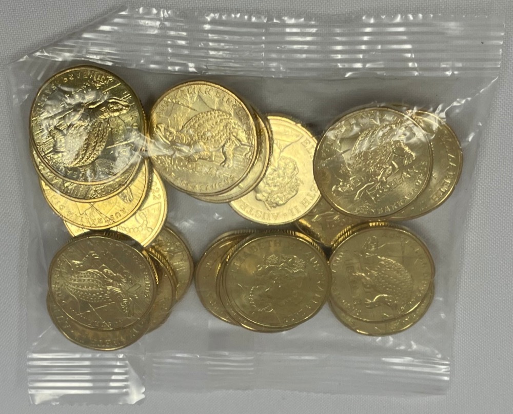 2022 $1 Security Bag of 20 Coins Australian Dinosaurs - Kunbarrasaurus Ieversi product image