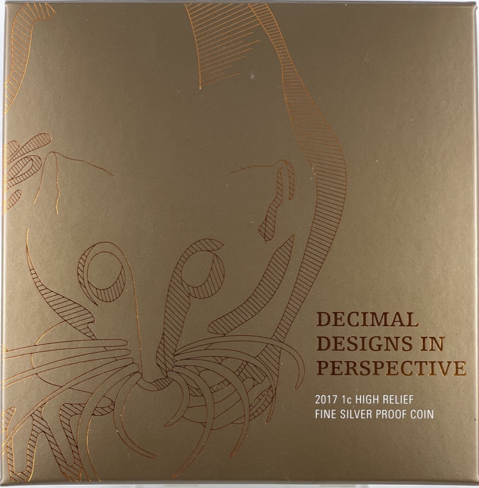 2017 Silver 1 Cent Proof Coin Decimal Designs in Perspective - One Cent product image