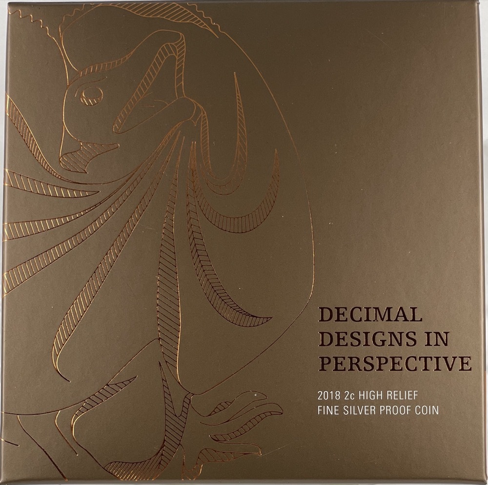 2018 Silver 2 Cent Proof Coin Decimal Designs in Perspective - Two Cent product image