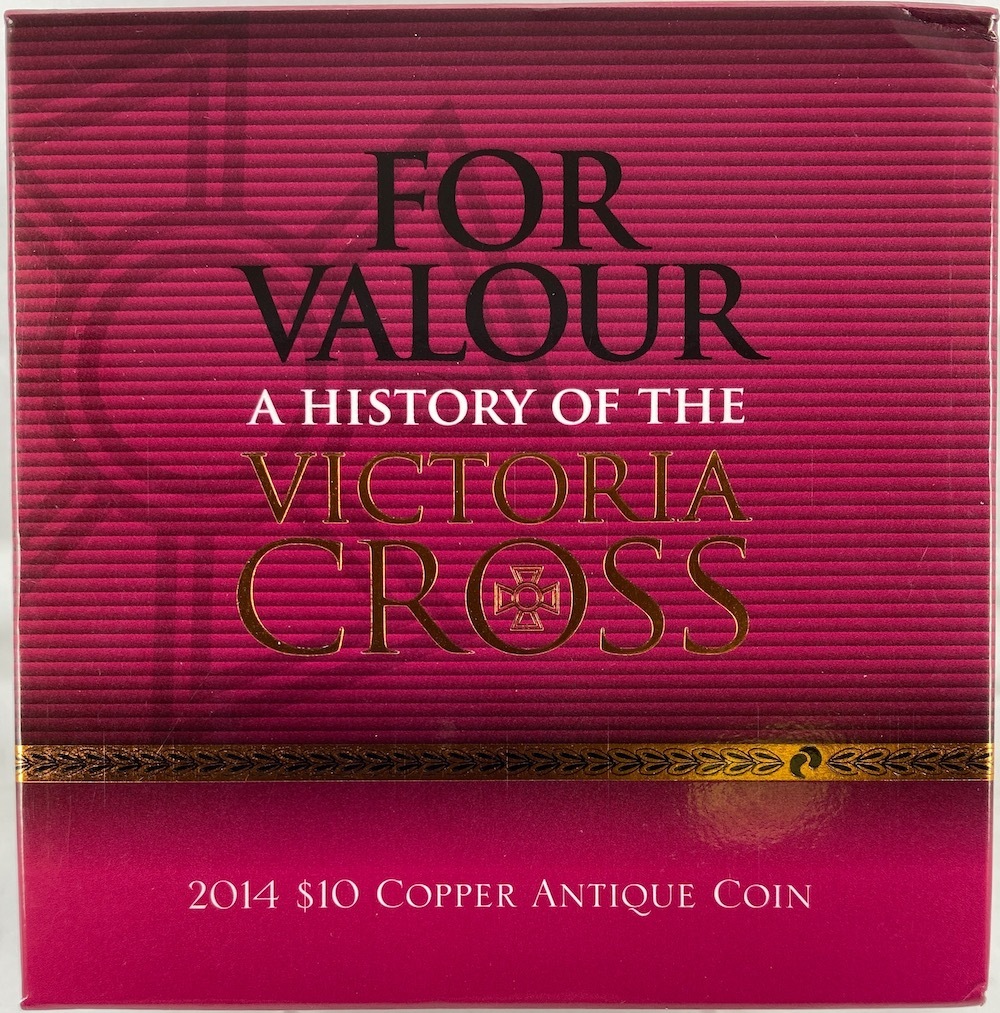 2014 Antique Copper Ten Dollar Proof Coin For Valour - A History of The Victoria Cross product image