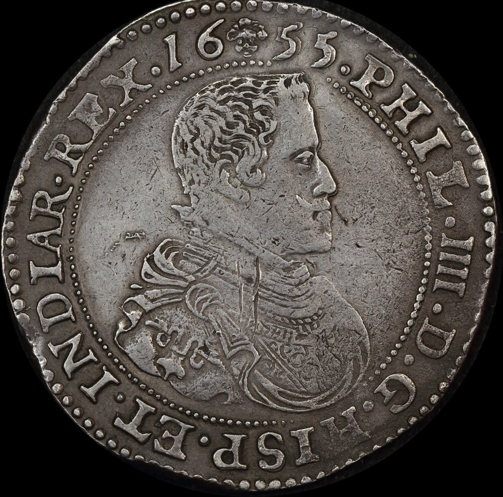 Spanish Netherlands (Brabant) 1655 Silver Dukaton ex Zuytdorp shipwreck VH 642.BS Very Fine product image