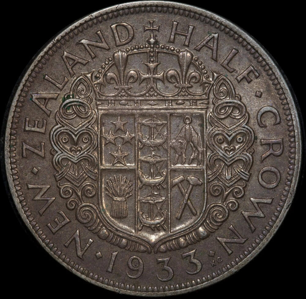 New Zealand 1934 Silver Half Crown KM#5 Extremely Fine product image