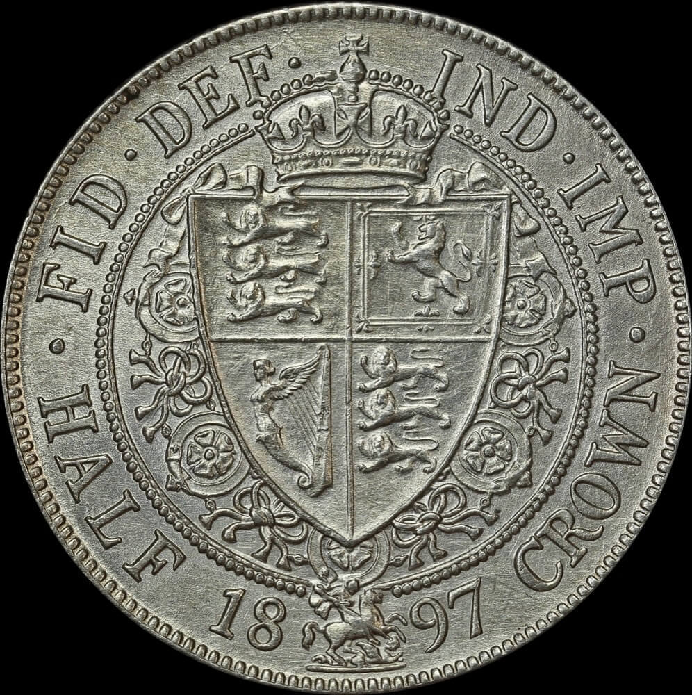 1897 Silver Halfcrown Victoria S#3938 about Unc product image