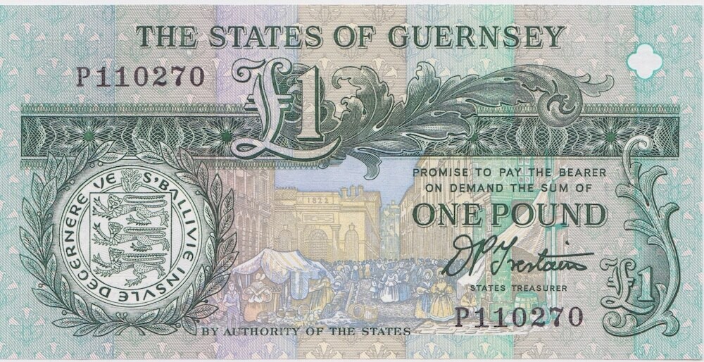 Guernsey 1991 1 Pound P# 52b Uncirculated product image