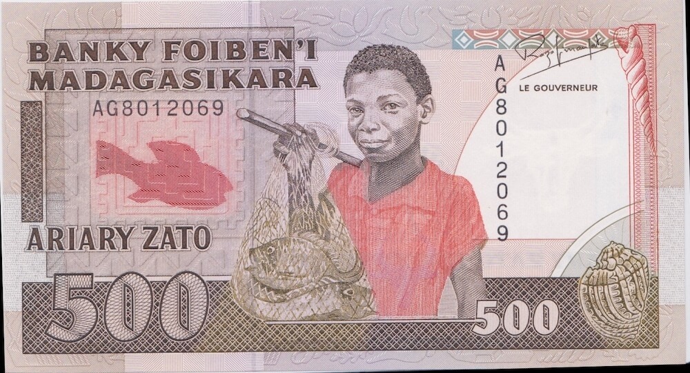 Madagascar 1983 500 Francs P# 67b Uncirculated product image