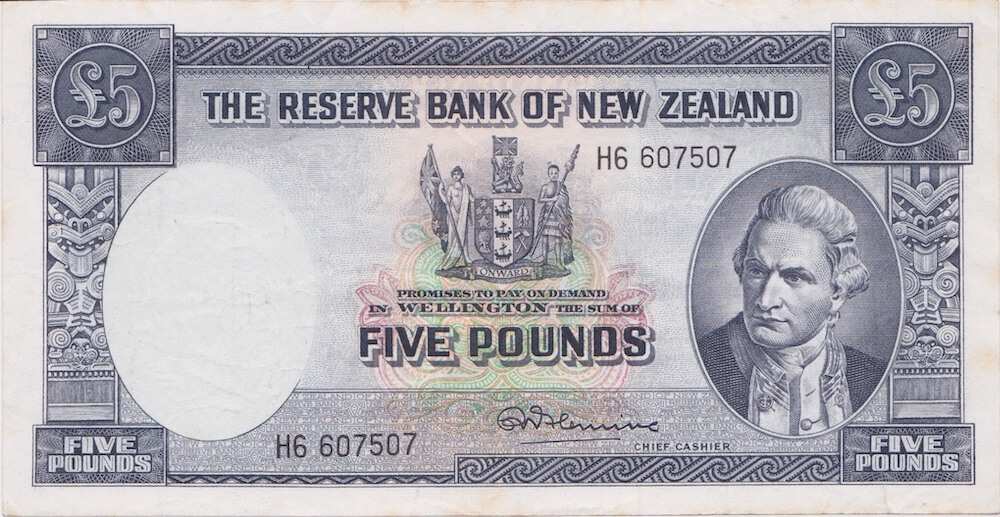 New Zealand 1956 5 Pounds P# 160d Extremely Fine product image