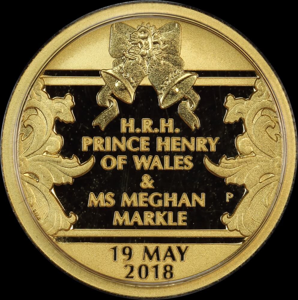 2018 Proof Gold 1/4 ozt Coin Henry and Meghan Wedding - Missing coloured outer sleeve product image