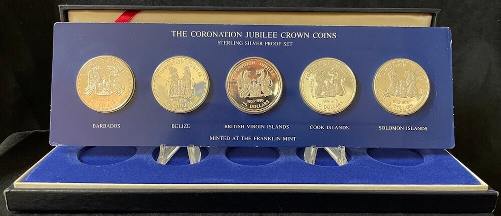 Franklin Mint 1978 Silver Jubilee Proof Crown Coin Set product image