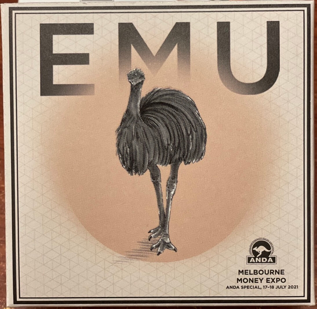 2021 Silver One Ounce Coin Emu Melbourne Money Expo Special product image