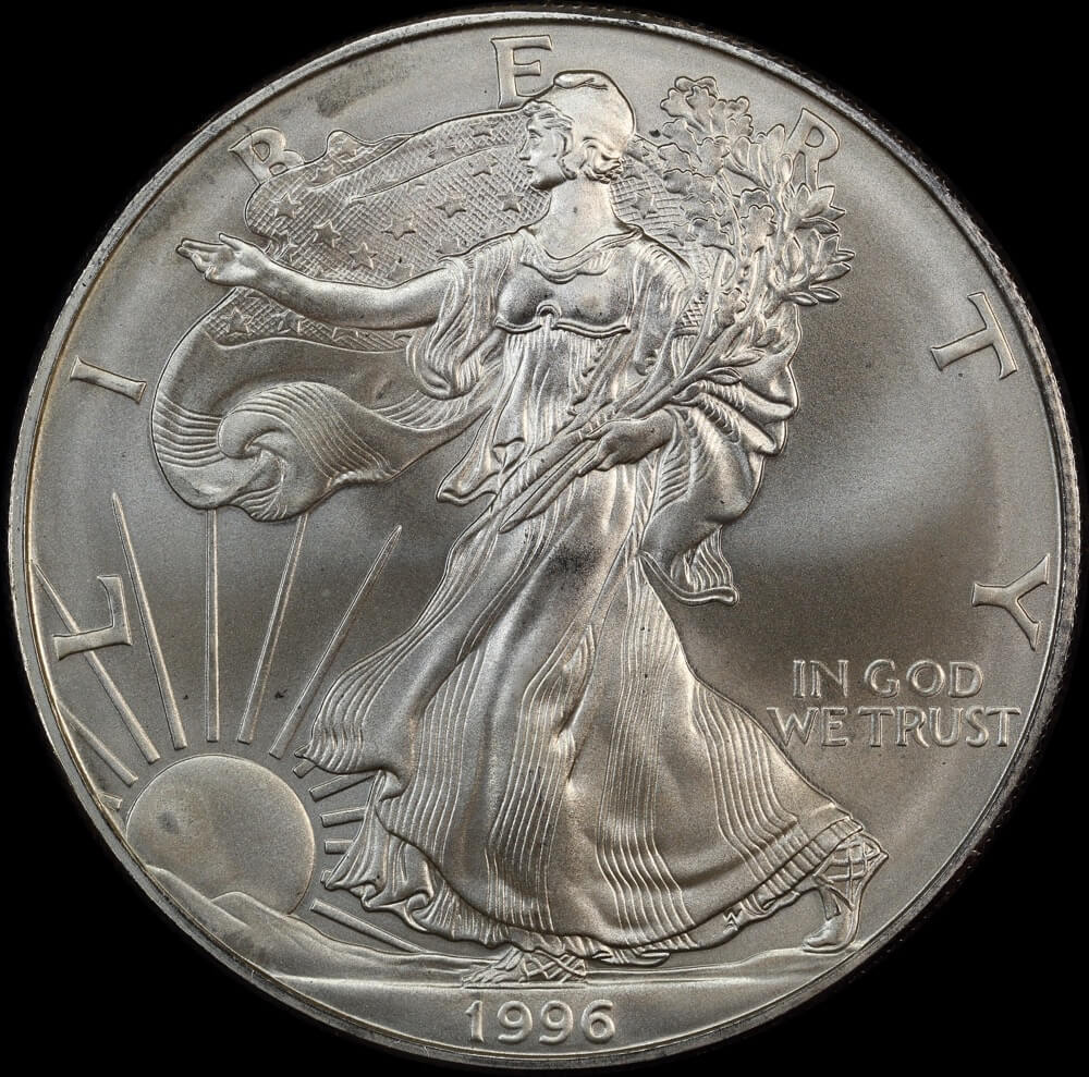 United States 1996 Silver 1oz Eagle KM# 273 Uncirculated product image
