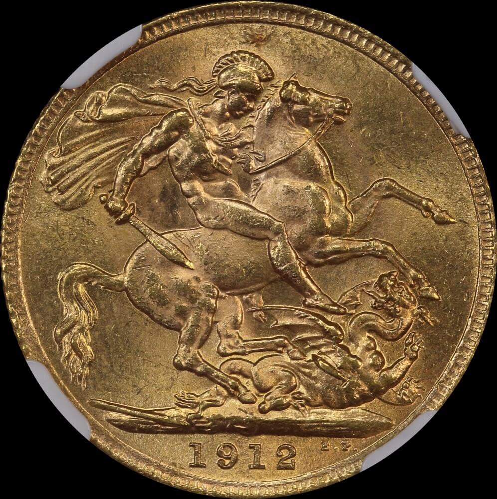 1912 Gold Sovereign George V S#3996 NGC MS63 product image