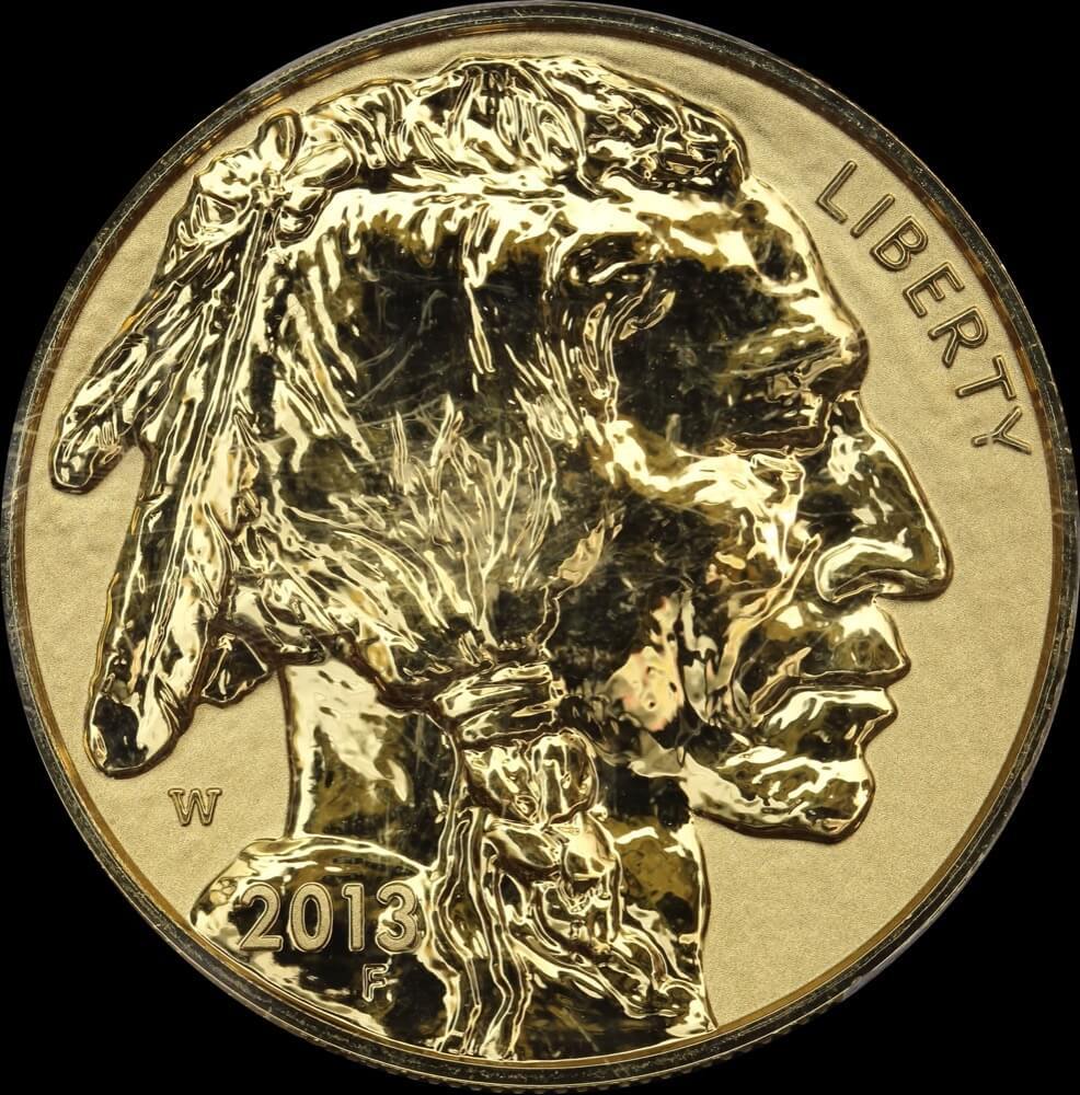 USA 2013 $50 Reverse Proof Buffalo