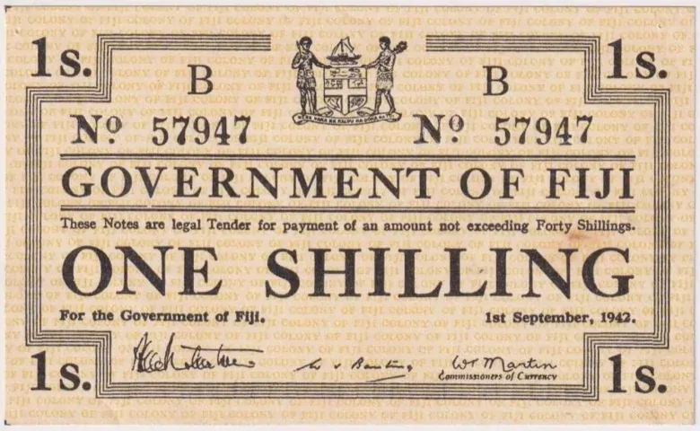 Fiji 1942 One Shilling P# 48a Extremely Fine product image
