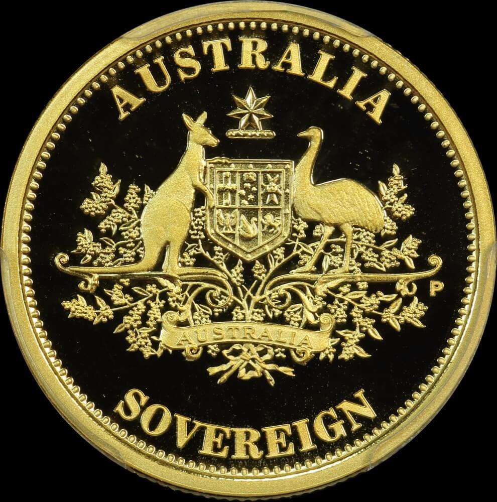 2011 Perth Mint Proof Gold Sovereign PCGS PR70DCAM product image