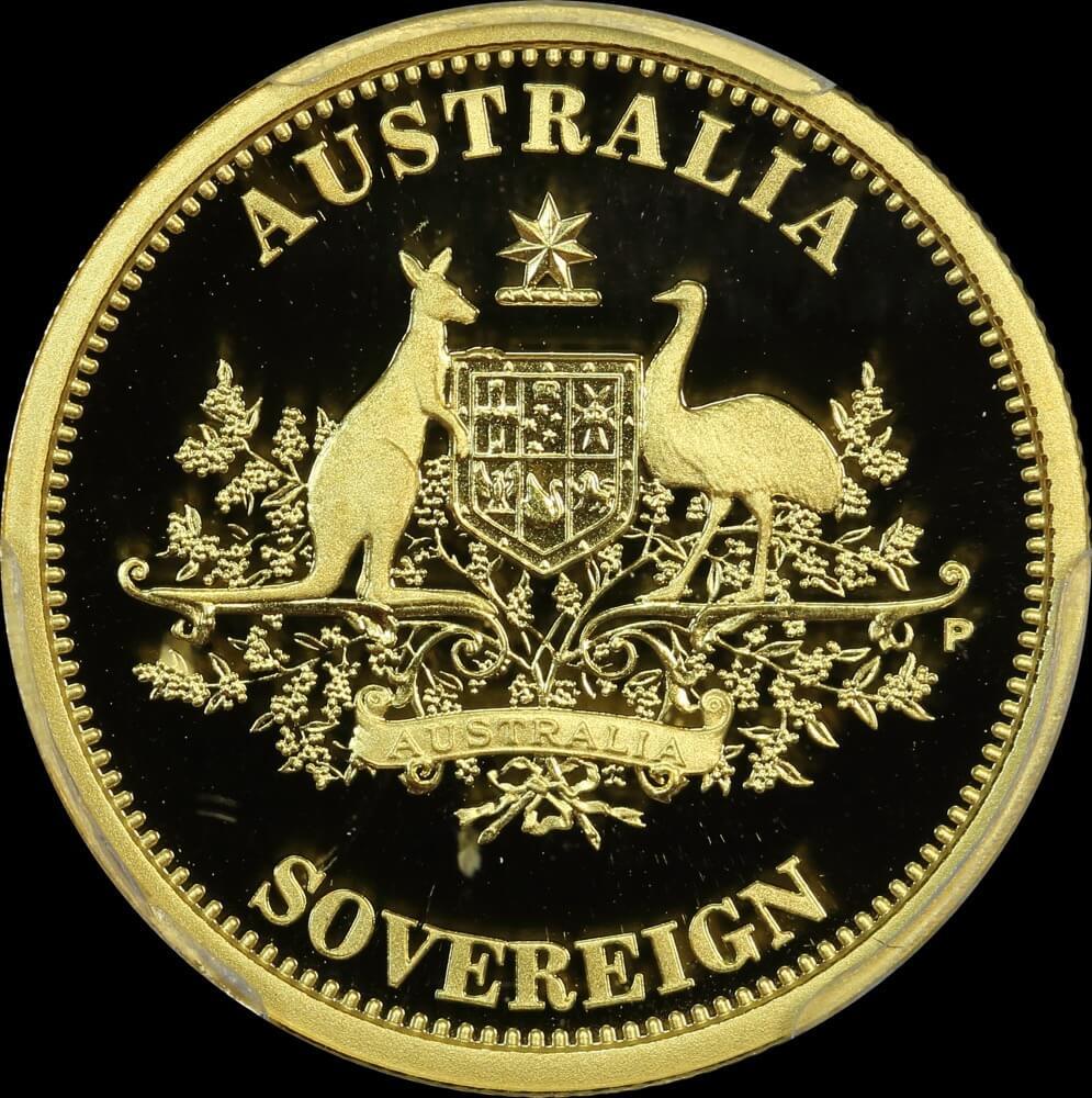 2012 Perth Mint Proof Gold Sovereign PCGS PR69DCAM product image