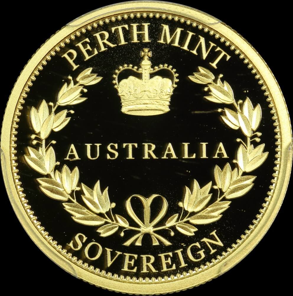 2017 Perth Mint Proof Gold Sovereign PCGS PR70DCAM product image