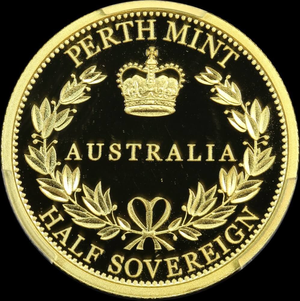 2016 Perth Mint Proof Gold Half Sovereign PCGS PR70DCAM product image