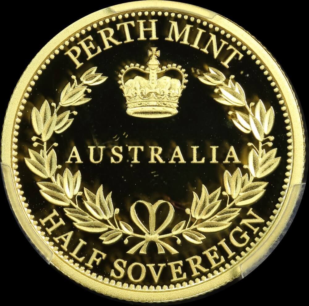 2017 Perth Mint Proof Gold Half Sovereign PCGS PR70DCAM product image