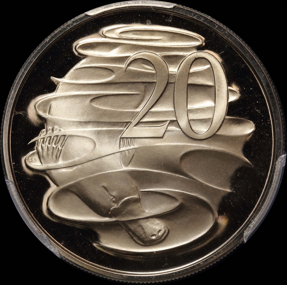 Australia 1966 Proof 20 Cents PCGS PR68DCAM product image