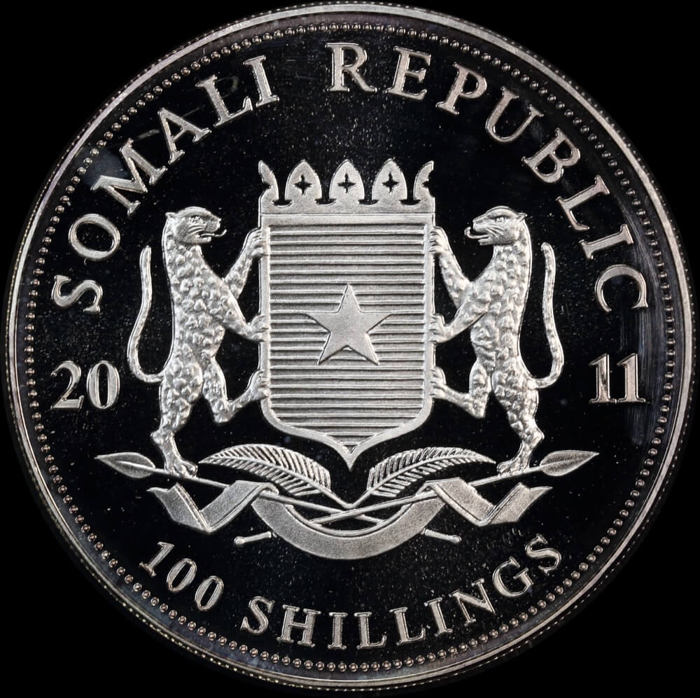 Somalia 2011 Silver 100 Shillings KM# 230a Uncirculated product image
