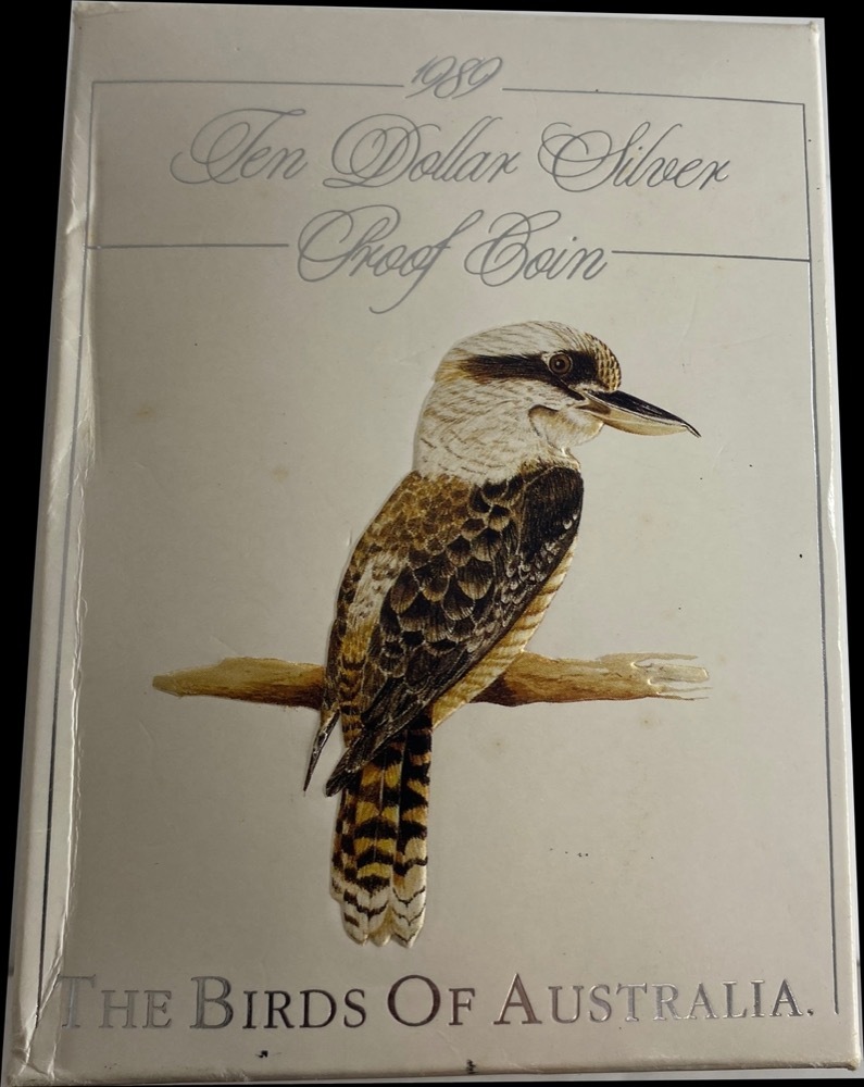 1989 Silver 10 Dollar Proof Coin Kookaburra product image